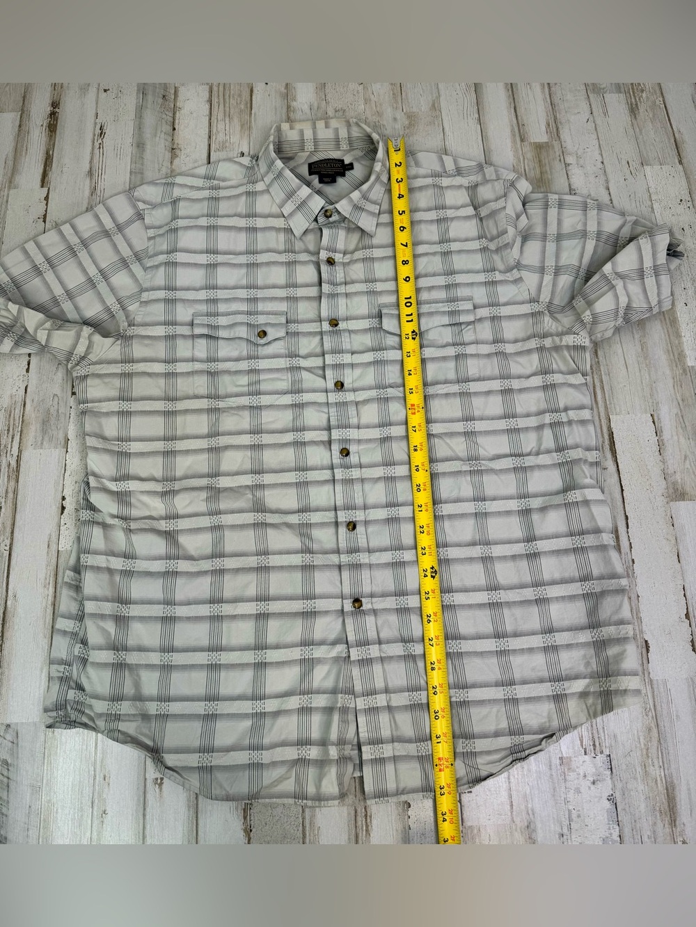 Pendleton Frontier Pearl Snap Shirt Men's 2XL Plaid Western Short Sleeve - Picture 7 of 10